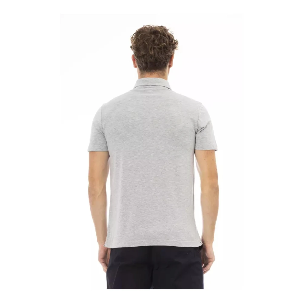 Baldinini Polo Shirt met Geborduurd Logo Gray Heren