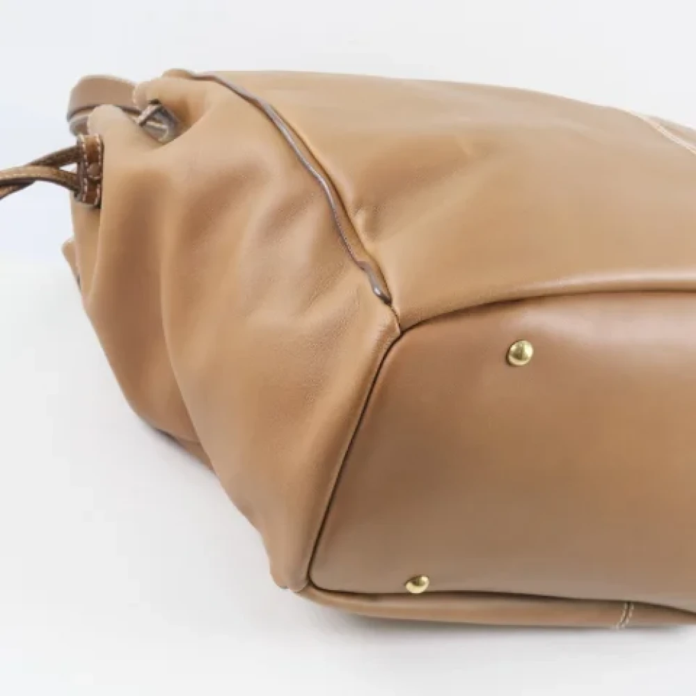 Salvatore Ferragamo Pre-owned Leather handbags Brown Dames