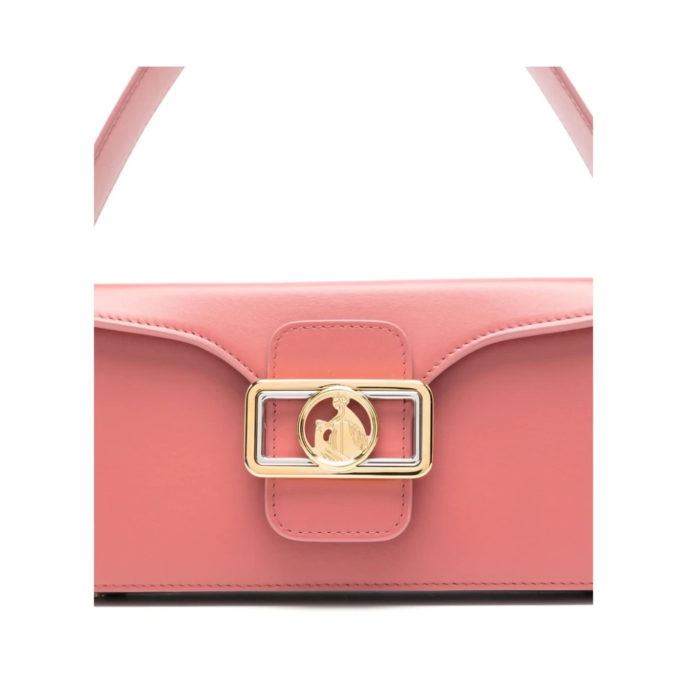 Lanvin Koraalroze Foldover Top Tas Pink Dames