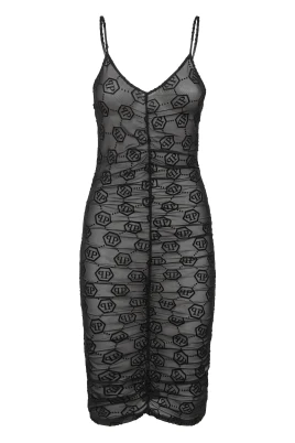 Tulle Midi Dress Monogram