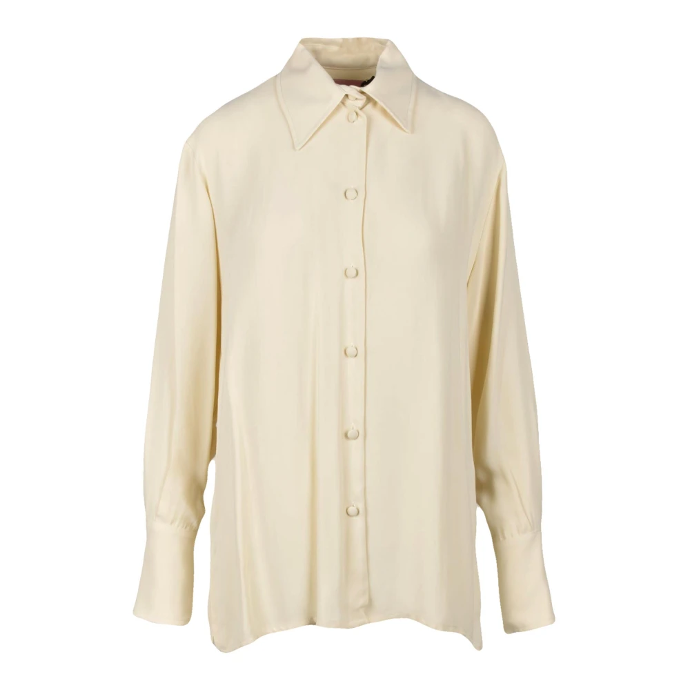 Pink Memories Viscose Shirt met Roze Accents White Dames
