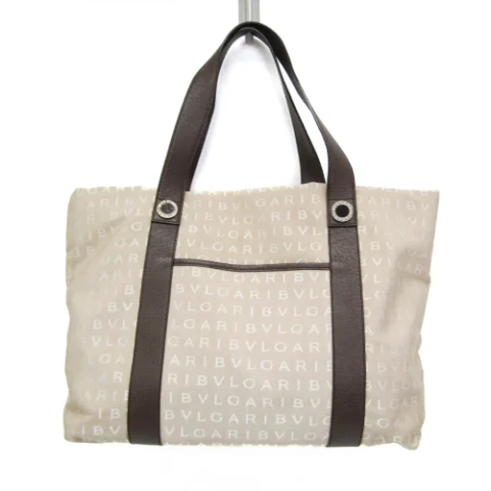 Bvlgari Vintage Pre-owned Canvas totes Beige Dames