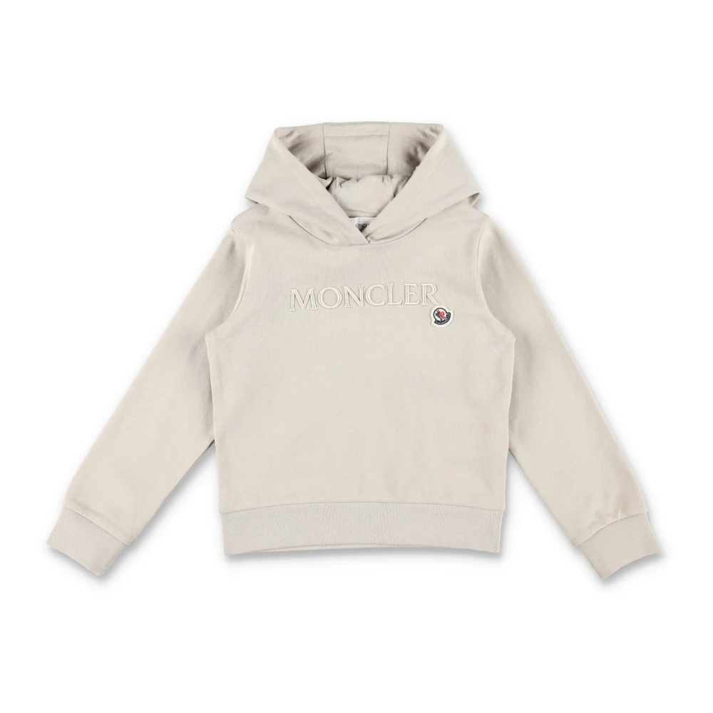 Moncler Flickans Naken Stickat Hoodie Beige, Flicka