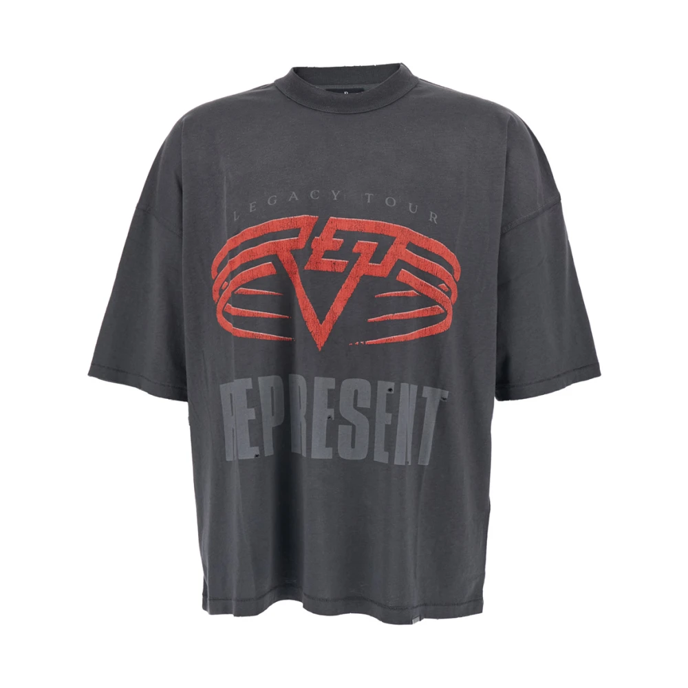 Represent Men's Gray T-Shirts, L, Maxi Logo T-Shirt