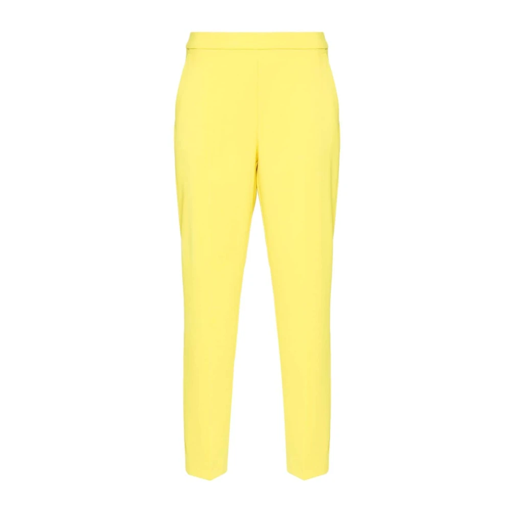 Pinko Cropped Trousers Yellow Dames