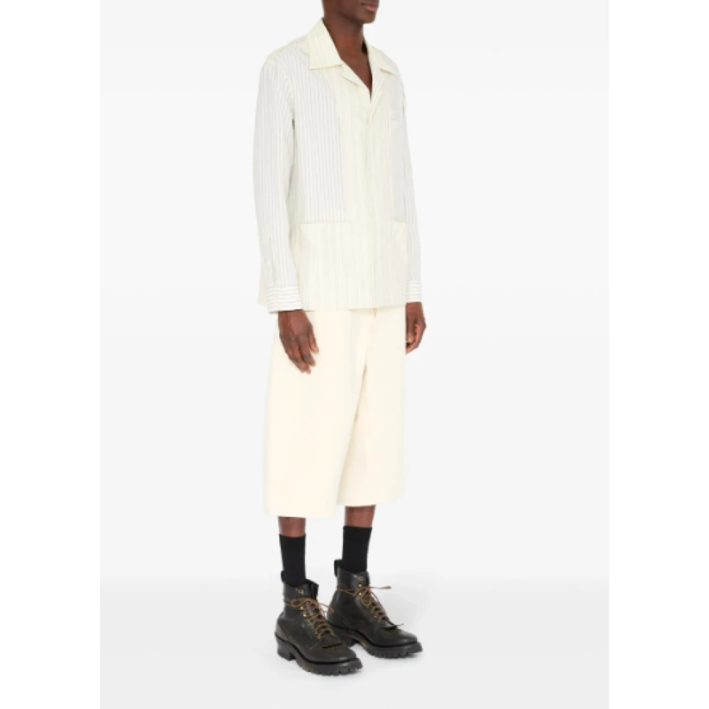 Maison Margiela Gestreept overhemd met lange mouwen White Heren