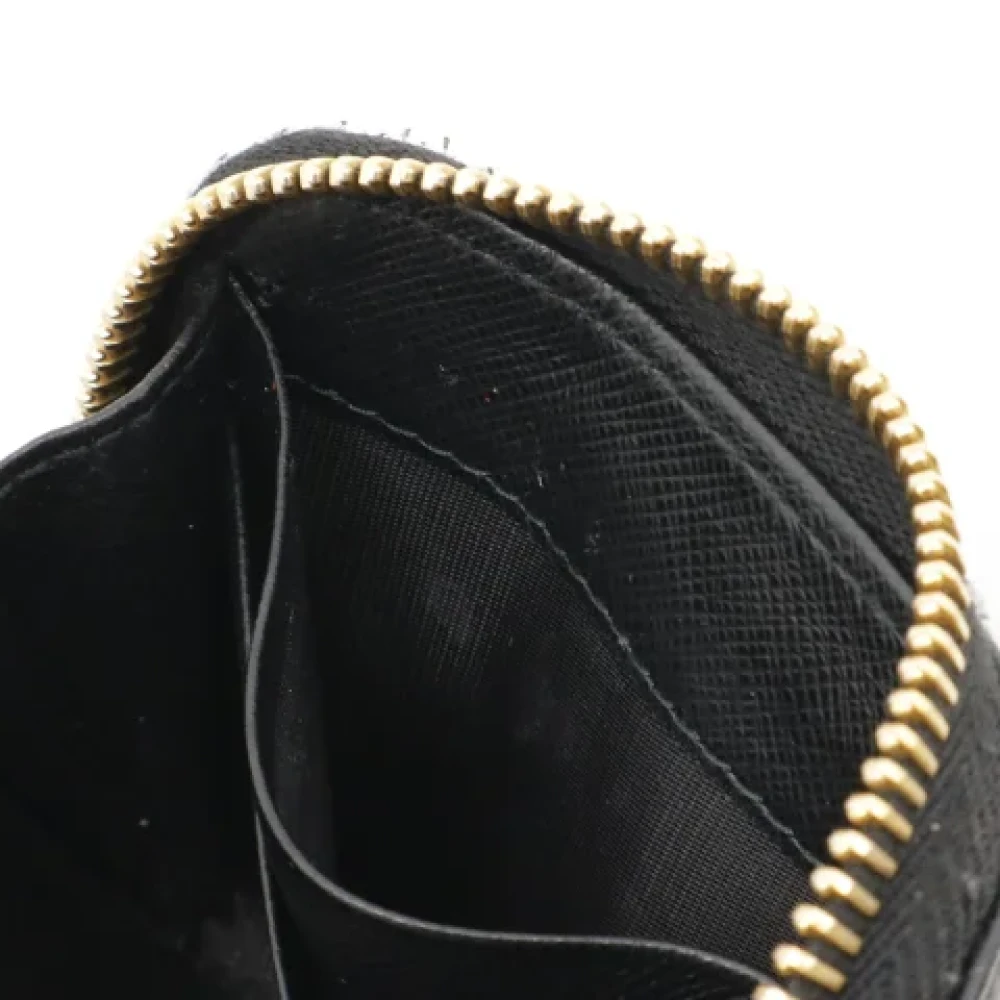 Prada Vintage Pre-owned Leather wallets Black Dames