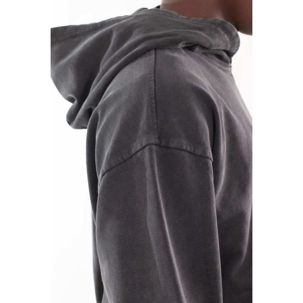 Diesel Geborduurde hoodie voor mannen Black Heren