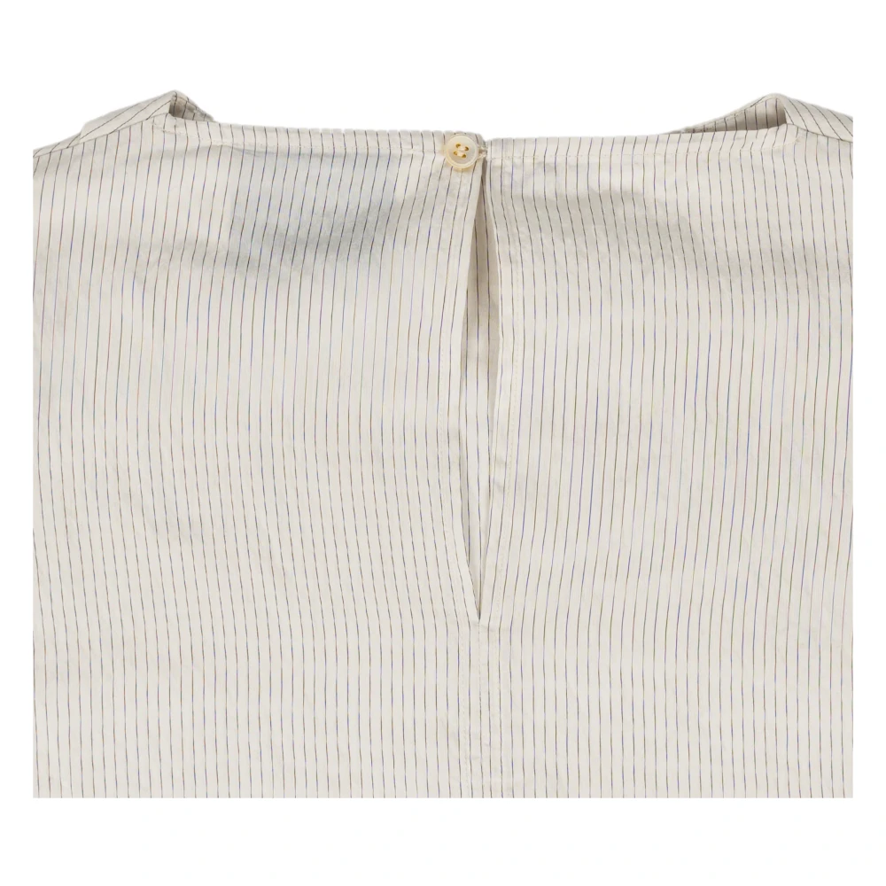 Studio Nicholson Drape Sleeve Top in Bianco Beige Dames