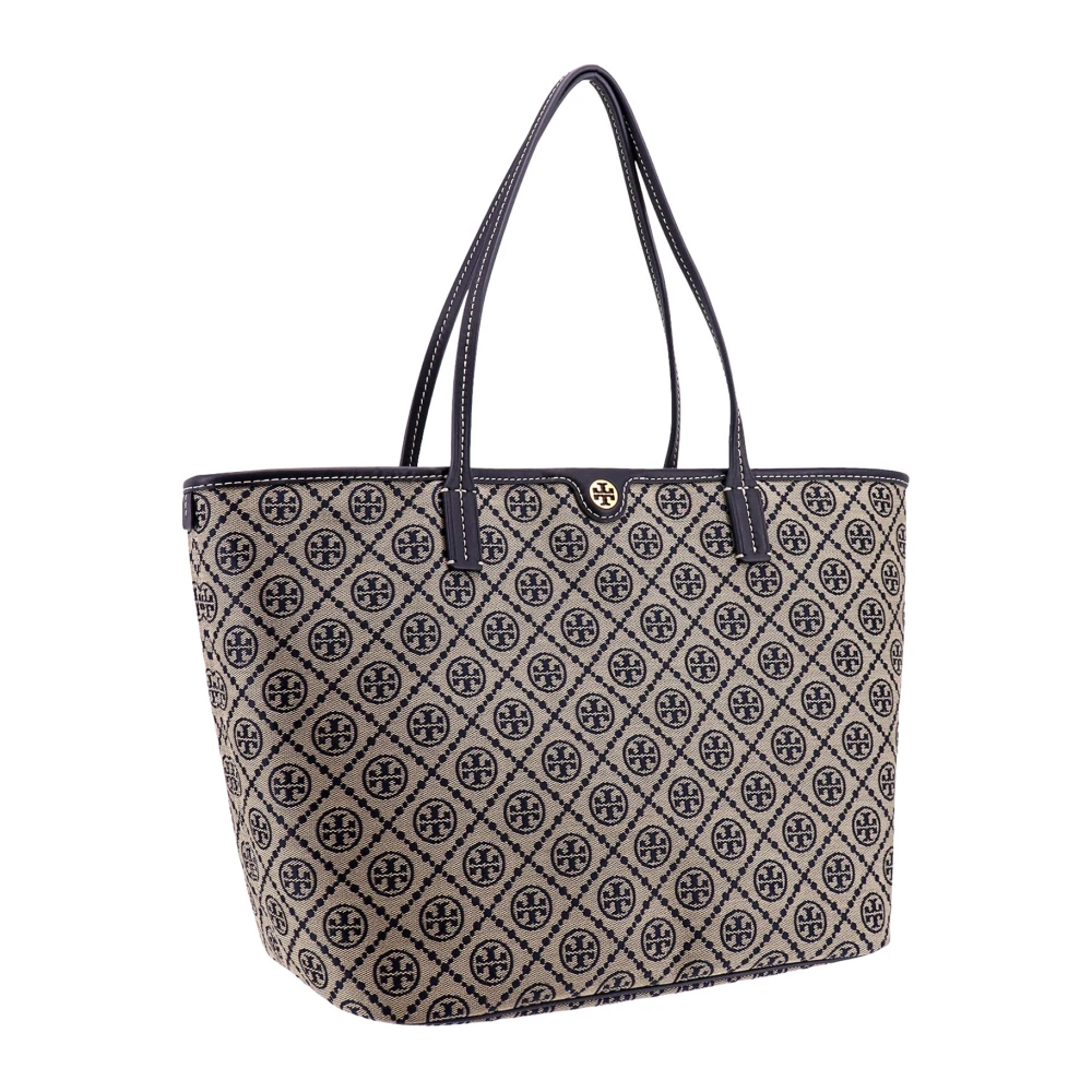 TORY BURCH Beige Schoudertas met Ritssluiting Multicolor Dames