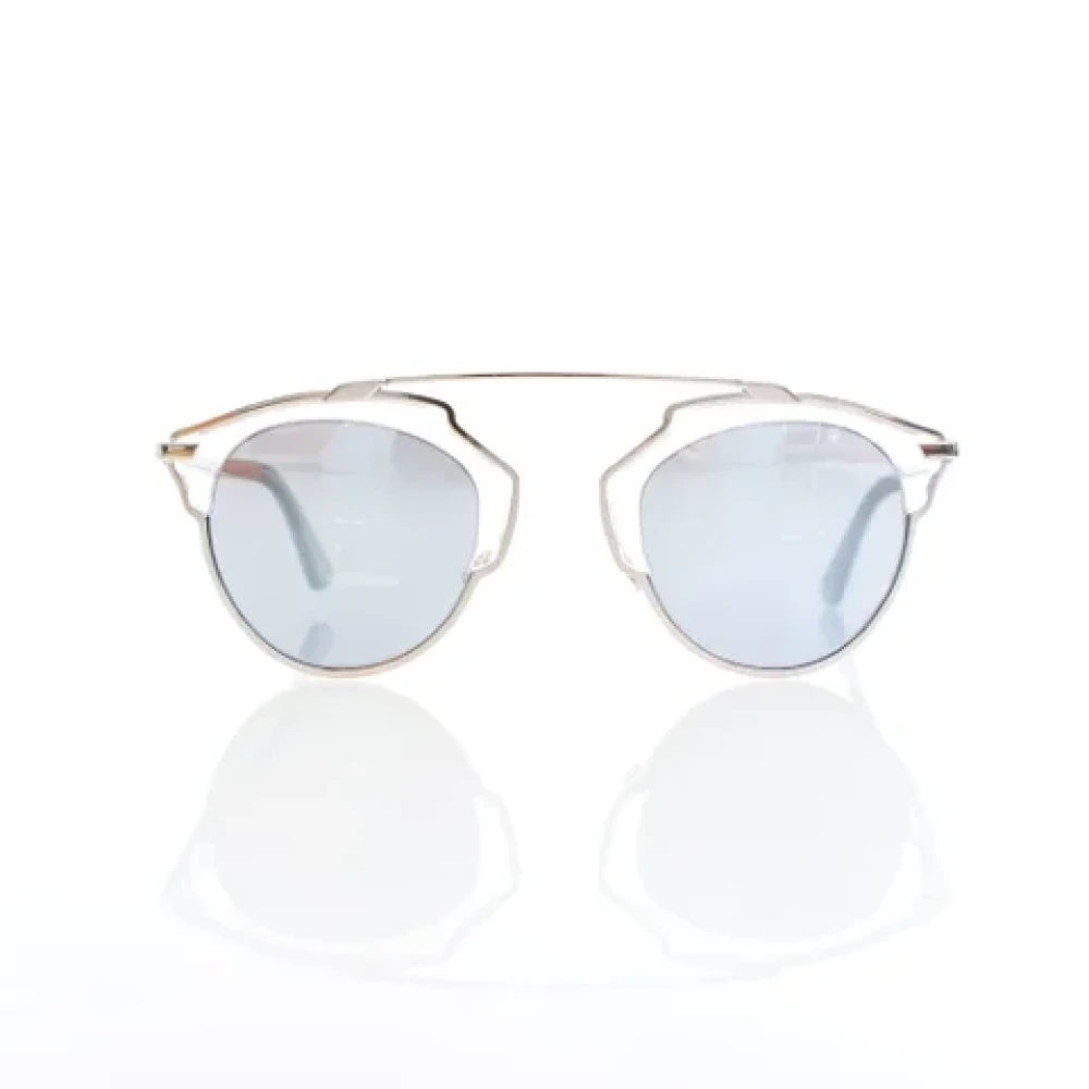 Dior Vintage Pre-owned Metal sunglasses Blue Dames