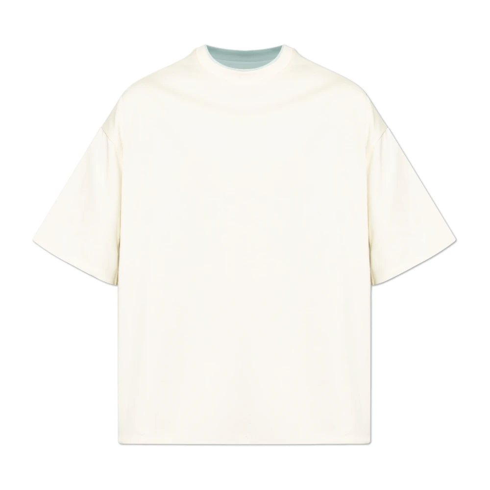Jil Sander Men's Beige Double-Layer T-Shirt