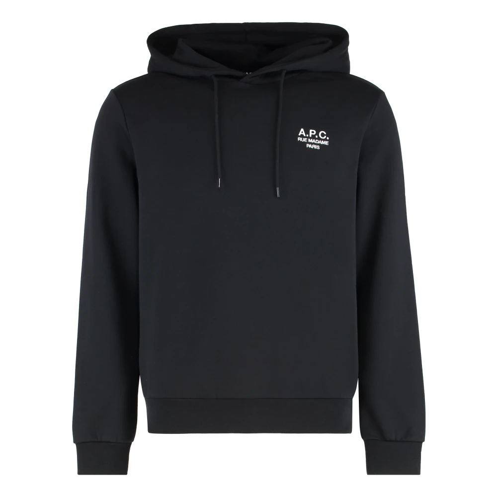 A.p.c. Men's Black Cotton Hoodie - Hoodies - S - Sweatshirts & Hoodies