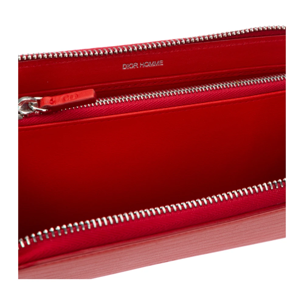Dior Portemonnee met ritssluiting en logo Red Heren