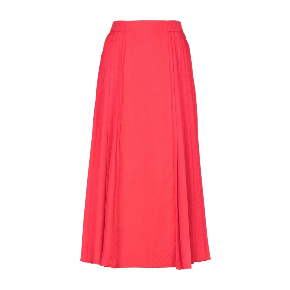 Balmain Elegante Jacquard Zijden Rok in Roze Pink Dames