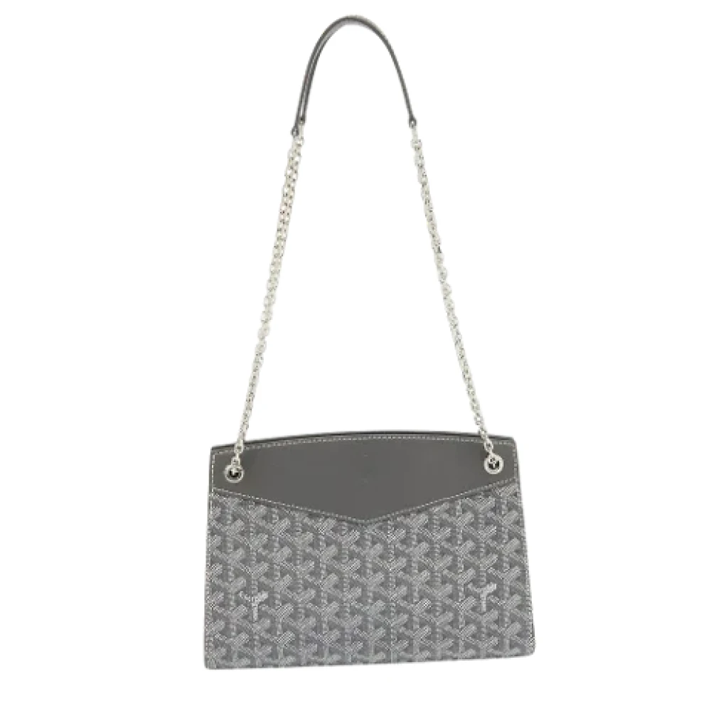 Goyard Vintage Pre-owned Leather shoulder-bags Gray Dames