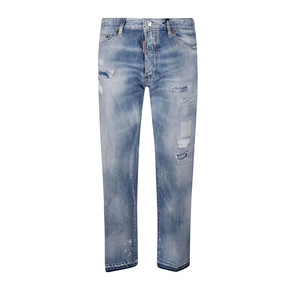 Dsquared2 Cool Guy Distressed Skinny Jeans Blue Heren