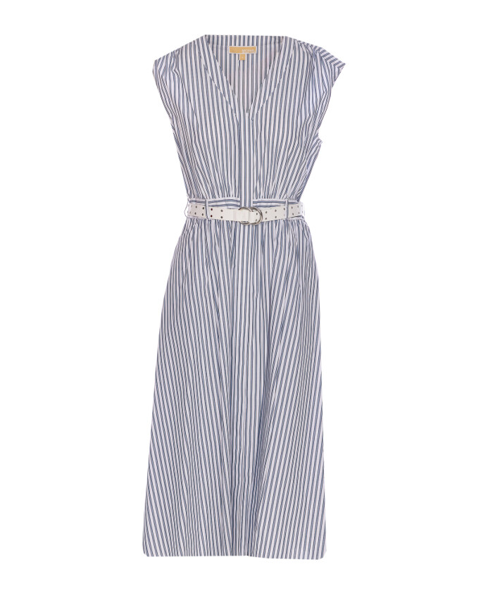 robe-bleue-a-col-en-v-avec-ceinture