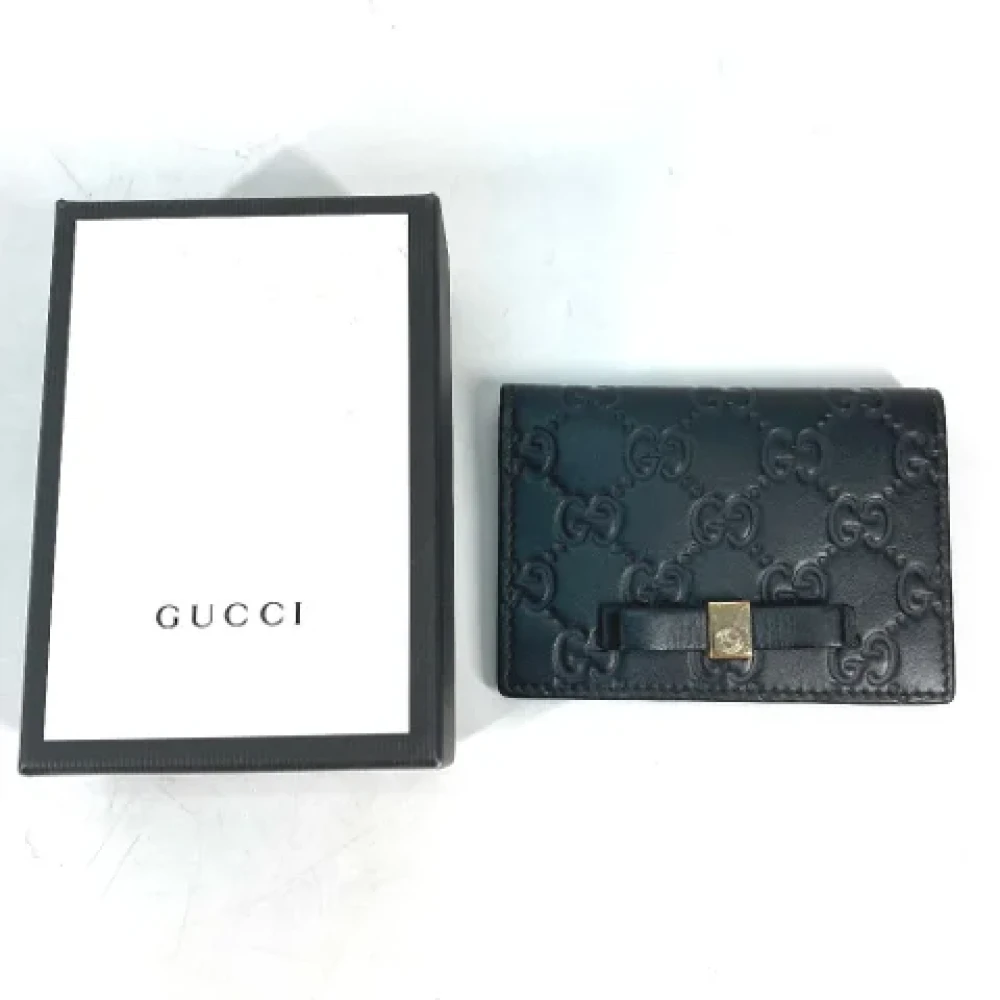Gucci Vintage Pre-owned Leather wallets Black Dames