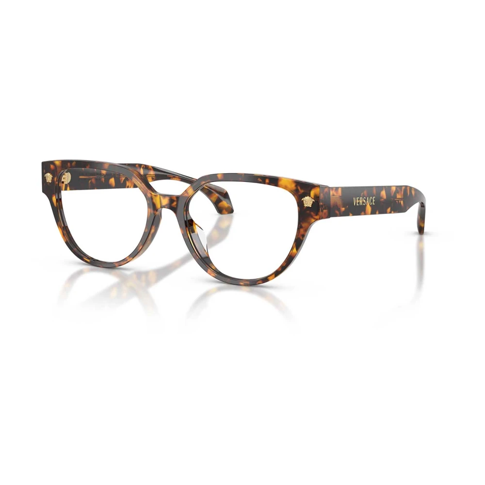 Versace Transparent Woman Ve3394d 5514 Optical Frames Acetate Turtle Cat Eye Normal - Image 4