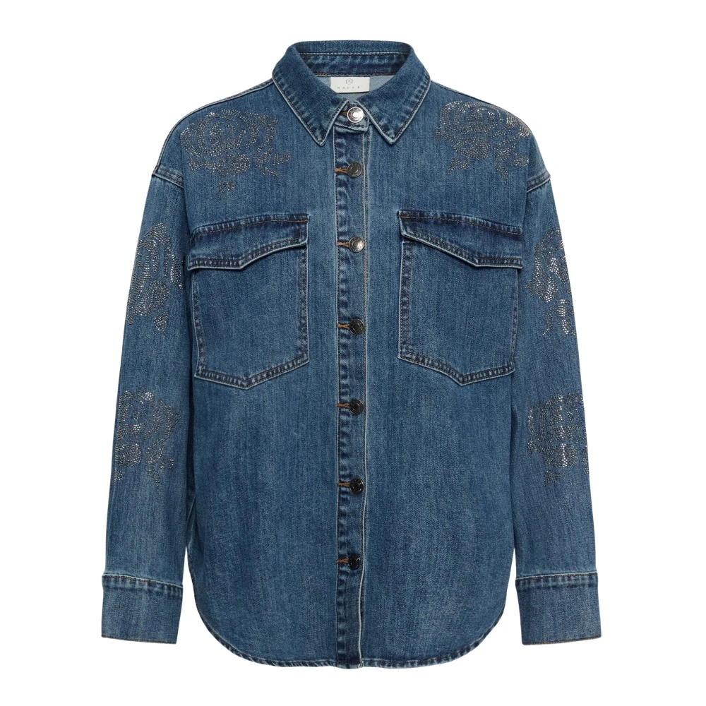Kaffe Donna Bleu Camicia A Maniche Lunghe Denim Kacastelia - Immagine 2