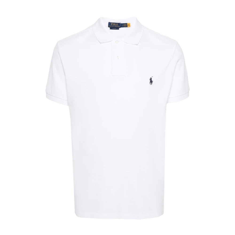 Polo Ralph Lauren Men's White Cotton Polo With Pony Motif