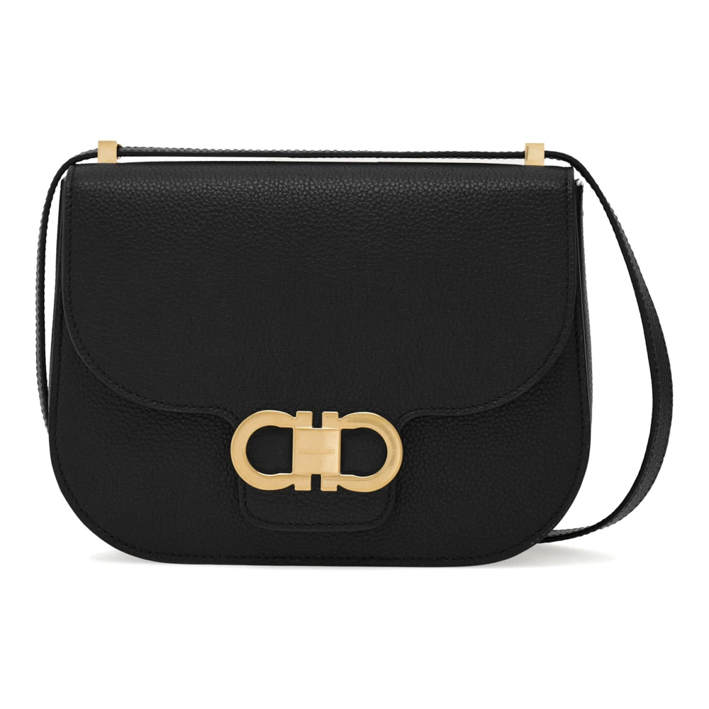 Salvatore Ferragamo Nero Double G Stijlvolle Mode Accessoire Black Dames