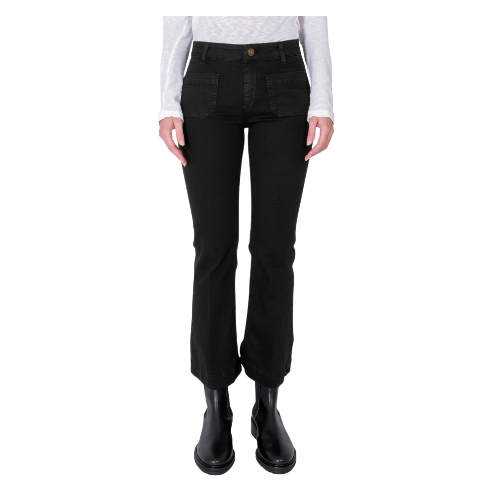 Seafarer Wijdvallende Zwarte Jeans Delphine Black Dames