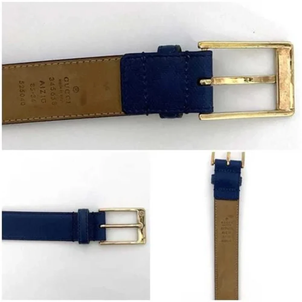 Gucci Vintage Pre-owned Leather belts Blue Dames
