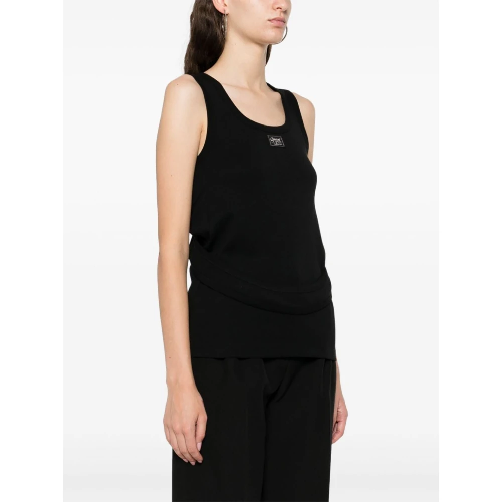 Coperni Zwarte U-hals Mouwloze Top Black Dames