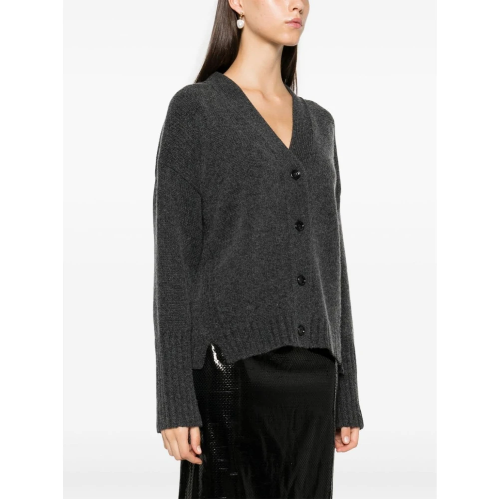allude Kasjmier V-Hals Grijs Vest Trui Gray Dames