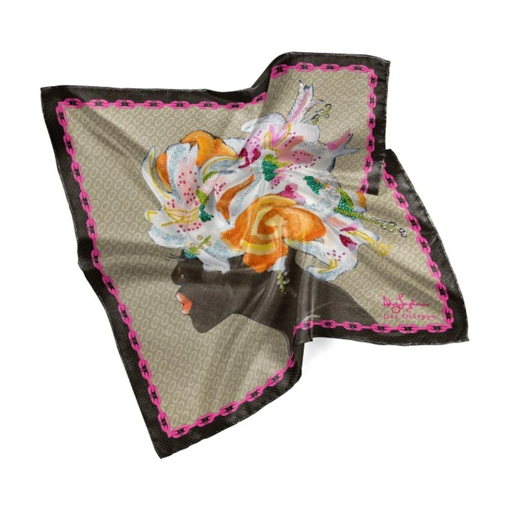 Dee Ocleppo Artistieke Zijden Sjaal Limited Edition Multicolor Dames