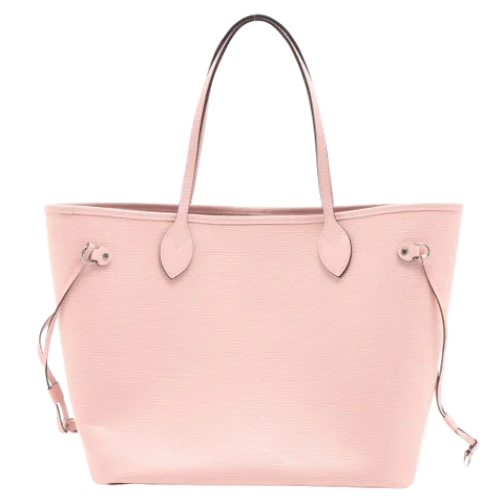 Louis Vuitton Vintage Elegante Roze Leren Neverfull MM Pink Dames