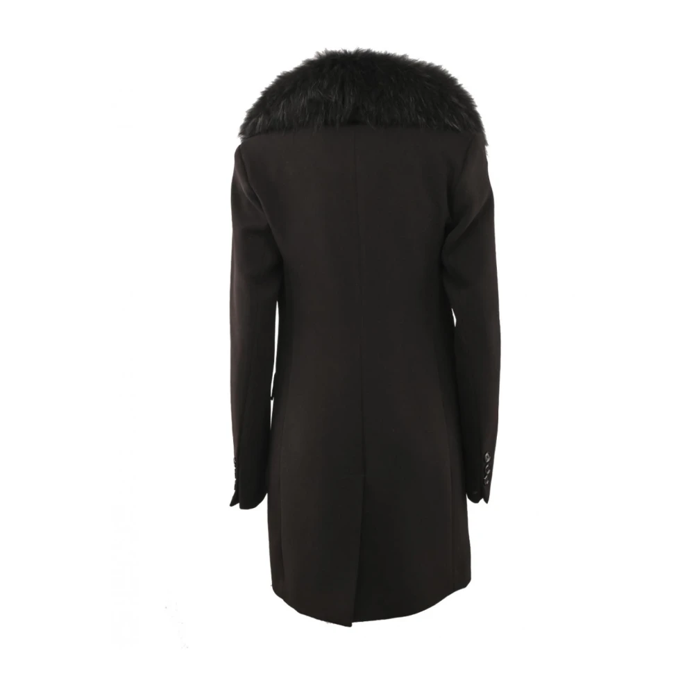 Kocca Wollen jassen en trenchcoats Black Dames