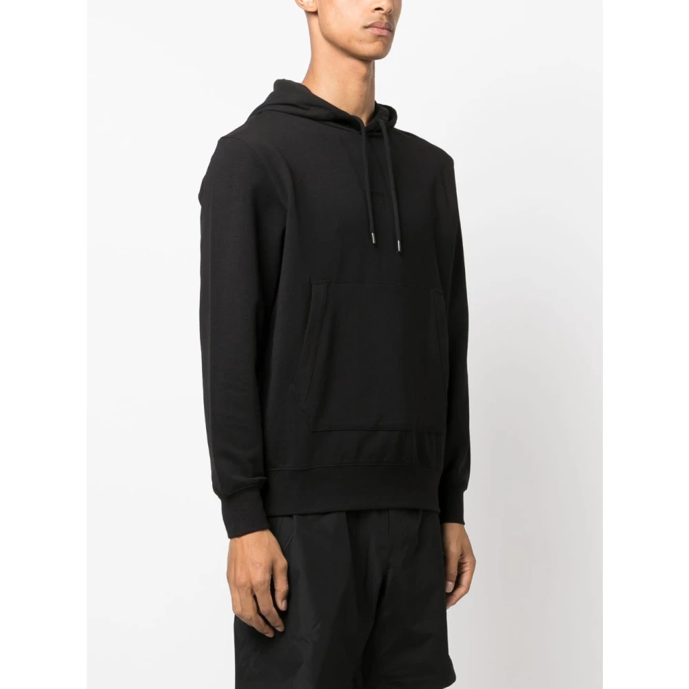 C.P. Company Lichtgewicht Hoodie met Logo Badge Black Heren