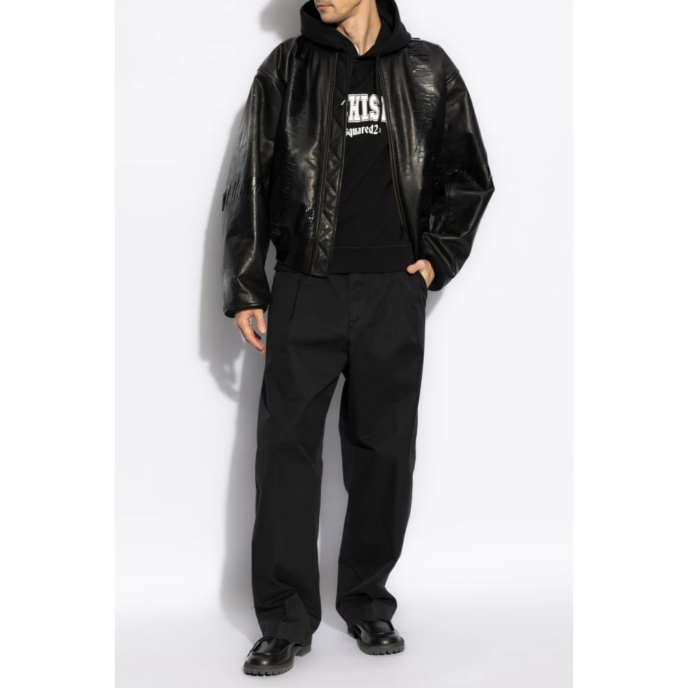 Dsquared2 Sweatshirt met print Black Heren