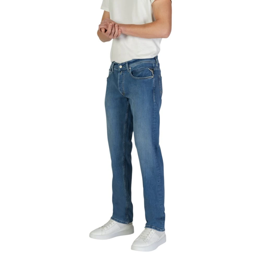 Replay Blauwe Katoenen Jeans & Broek Blue Heren