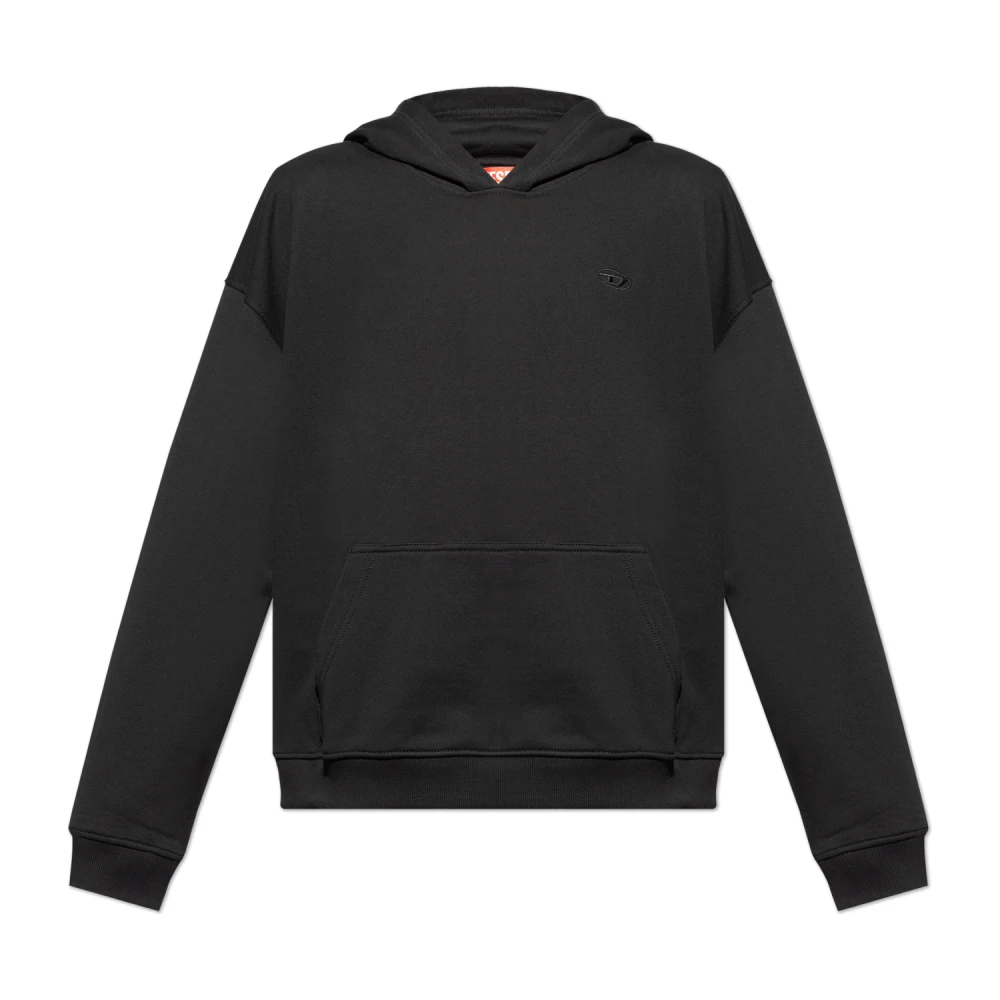 Diesel Sweatshirt `S-Boxt-Hood-Bleach` Black Heren