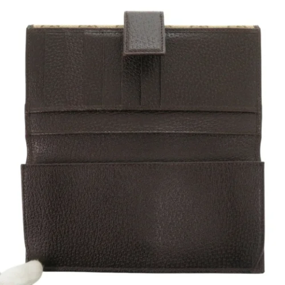 Gucci Vintage Pre-owned Canvas wallets Beige Dames