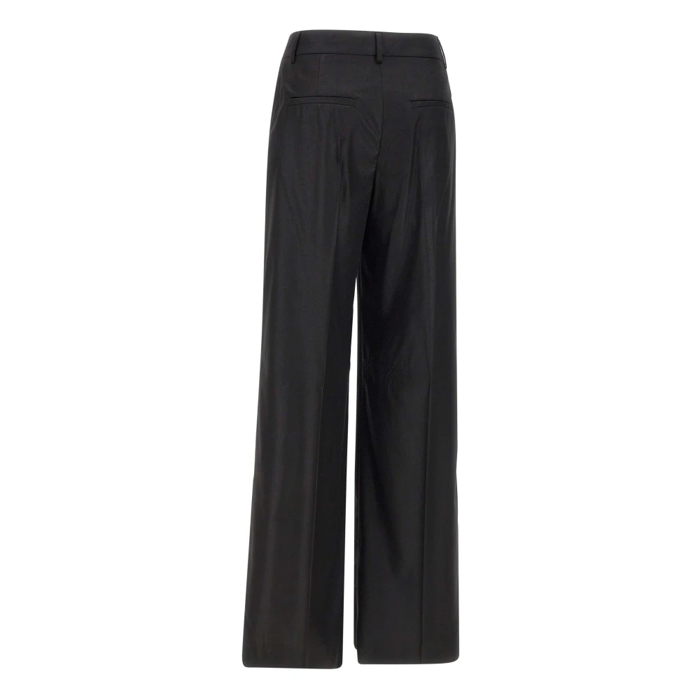 Iceberg Zwarte gecoate viscose blend broek Black Dames