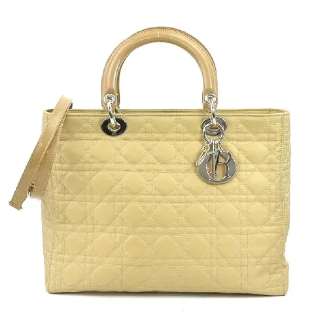 Dior Vintage Pre-owned Fabric dior-bags Yellow Dames