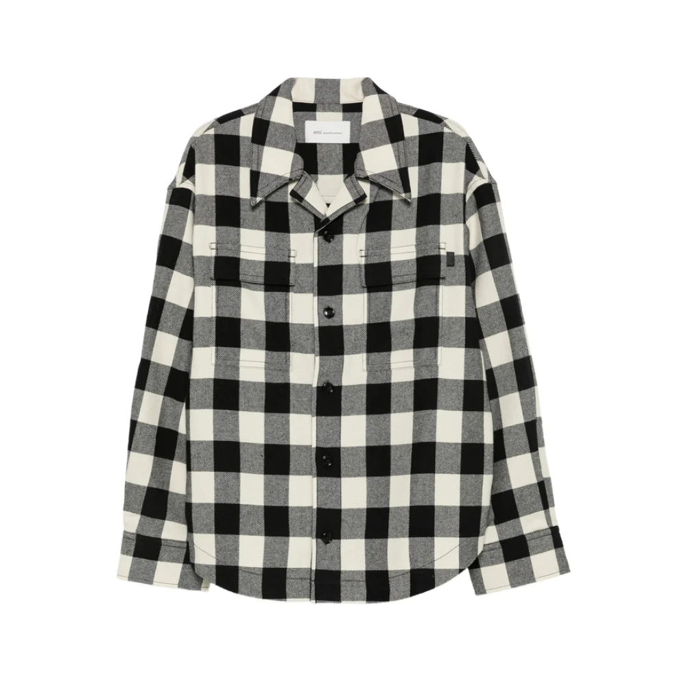 Ami Paris Uomo Nero Magliette, S, New,