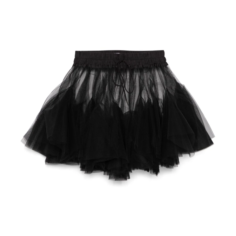 Vivienne Westwood Zwarte Tule Overlay Wijd Uitlopende Rok Black Dames