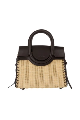 Maude Mini Wicker Carryall Bag