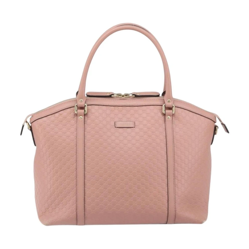 Gucci Vintage Women's Pink Pre-Owned Vintage Canvas Tote Bag