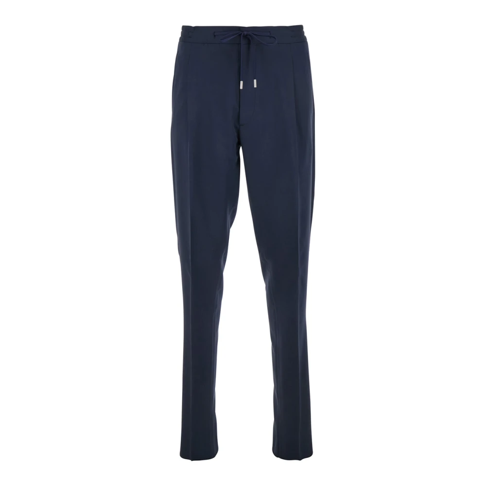 Lardini Blauwe katoenen broek met elastische taille Blue Heren