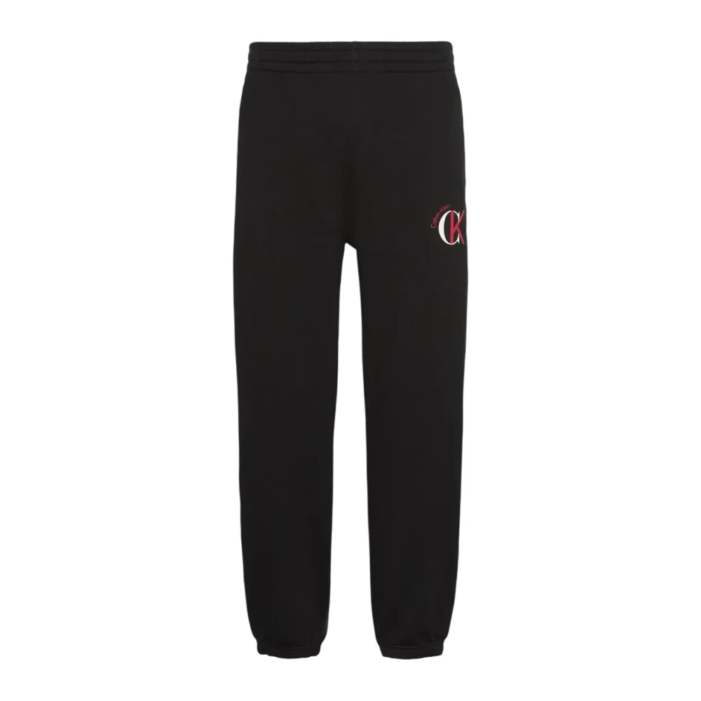 Calvin Klein Men's Black Terry Graphic Joggers - Sweatpants - L - Trousers