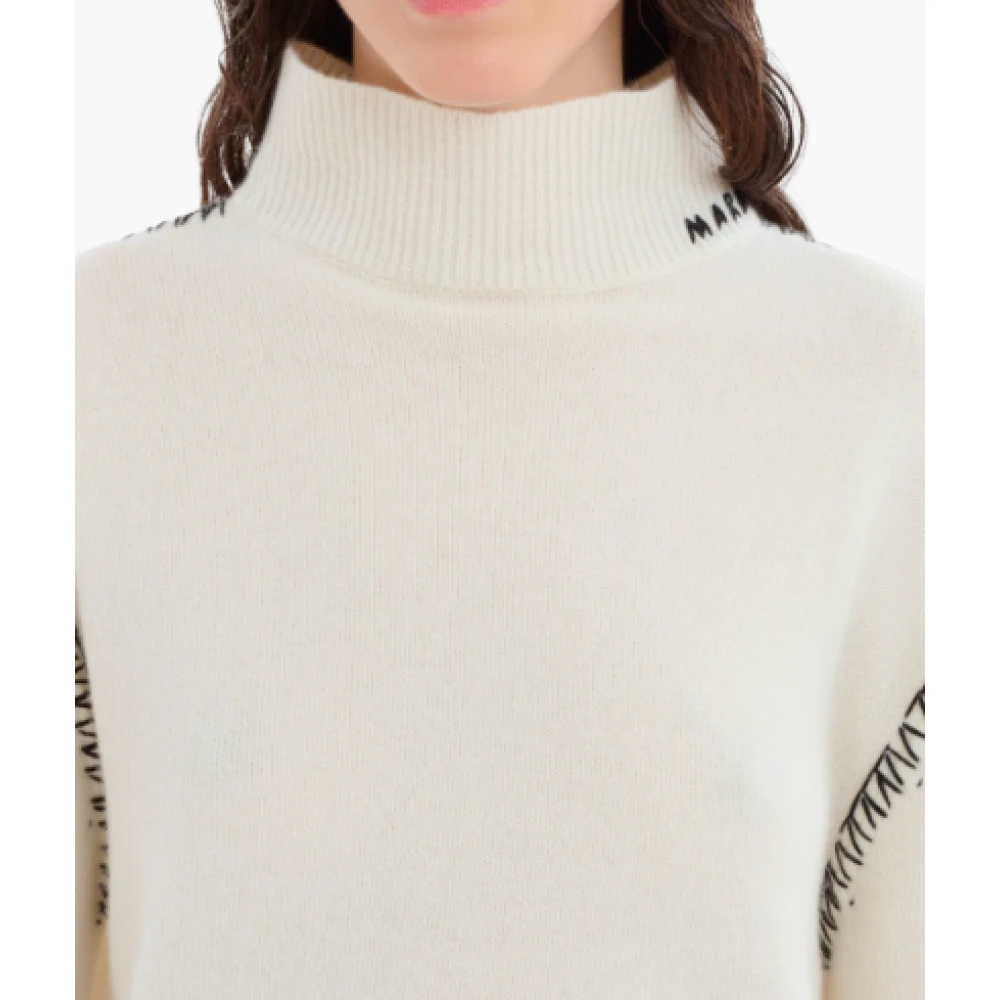 Marni Off White Turtleneck Sweater White Dames
