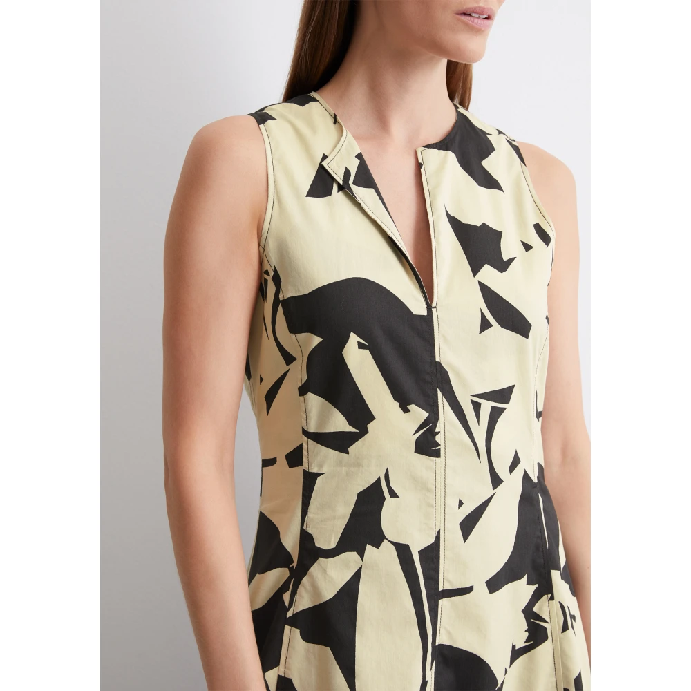 Marc O'Polo Mouwloze popeline jurk A-lijn Multicolor Dames