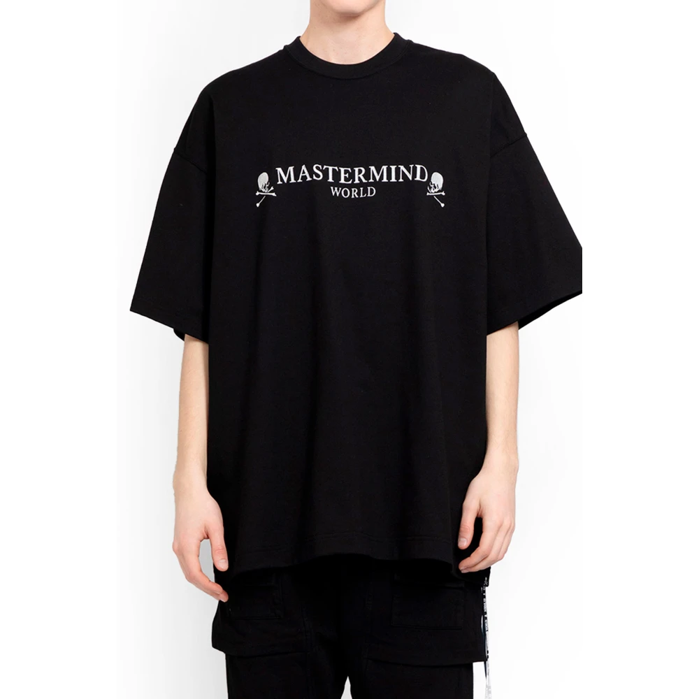 Mastermind World T-shirt met Skull Logo Borduursel Black Heren